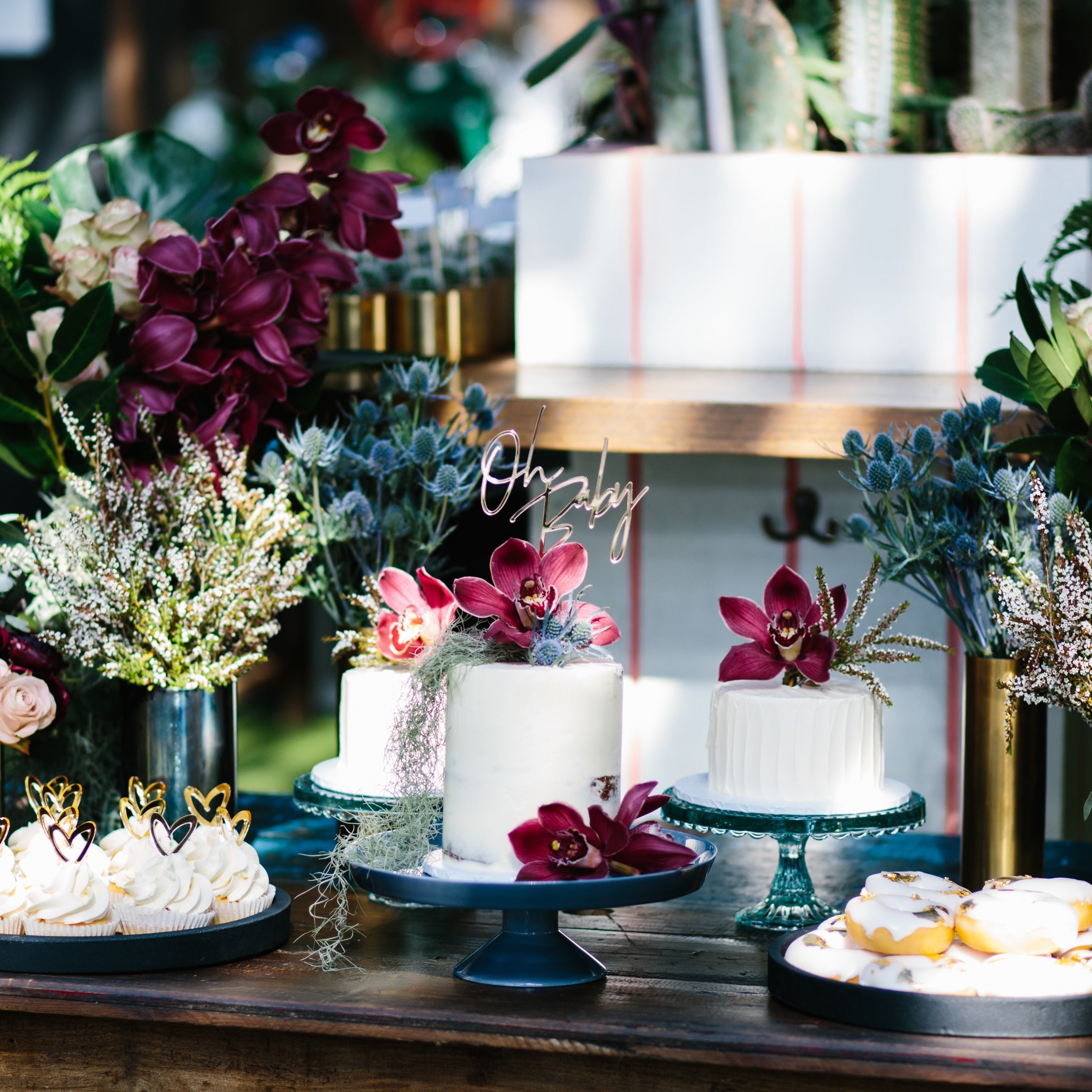 Blue Grey Cake Stand